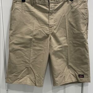 Dickies Tan Flat Front Shorts Classic Style